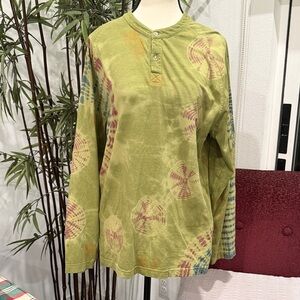 EARTHBOUND Olive Tie-Dye Long Sleeve Shirt